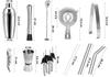 Gaston Shaker Stand Bartender Set 17 Pieces