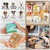 Cute Puppy Adhesive Labels with Mixed Breed Designs & Paw Prints, Self-Adhesive for Small Business Packaging, Pet Store Gifts