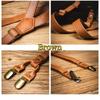 Brown Suspenders for Men Black Suspender Clip Simple Leather Suspenders  Gift