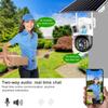 V380 Dual Lens Wifi 4G Sim Camera Solar Panel Outdoor Low Powered Cam Color Night Vision PIR Alarm Two Way Audio Solar CCTV IP Camera