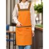 1 шт. Унисекс Регулируемый фартук с карманами, Полиэстер 100% Не тянущийся, Обычная посадка, Без рукавов, Н-образный подол, Тканый для приготовления пищи, выпечки, работников ресторана