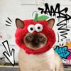 Cute Fruit Cat Hat Plush Pineapple Kitten Hat with Eyes Adjustable Watermelon Strawberry Soft Pet Hat for Cats And Small Dogs Party Costume Photo Prop
