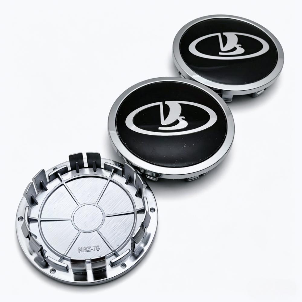 4pcs/Set 75mm / Clips 65mm LADA Logo Emblem Badge Car Wheel Center Caps Wheel Hub Dust Cover Rim Hubcap Replace Car Accessories