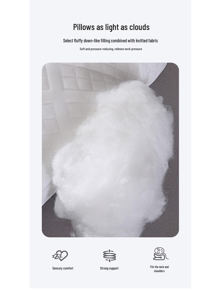 Пара подушек-основ для поддержки шеи с защитой от скольжения для массажа всей головы, не сминаемые, вязаный хлопок.