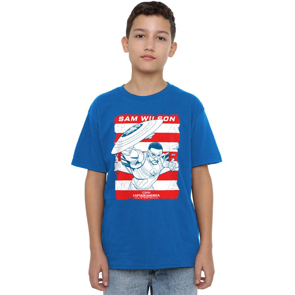 Captain America: Brave New World Childrens/Kids Sam Wilson American Flag T-Shirt
