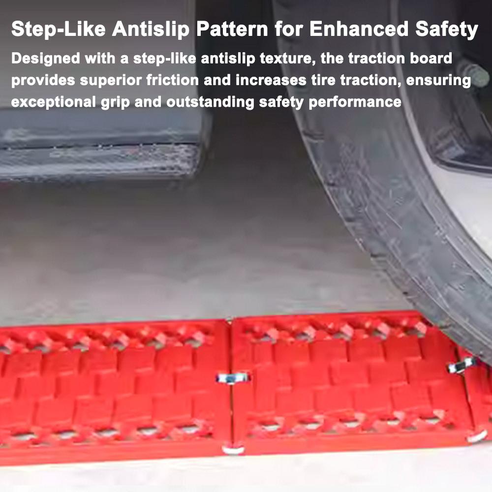 Car Recovery Traction Board Foldable Off-Road Vehicle Escape Track Mat Anti-Slip Tire Ladder for