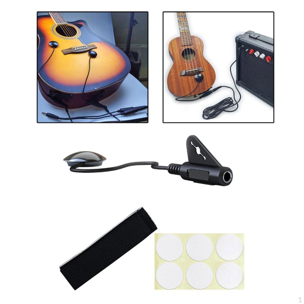 Микрофон Пьезо -звукосниматель, -преобразователь -звукосниматель с кабелем для арфы, скрипки, баса