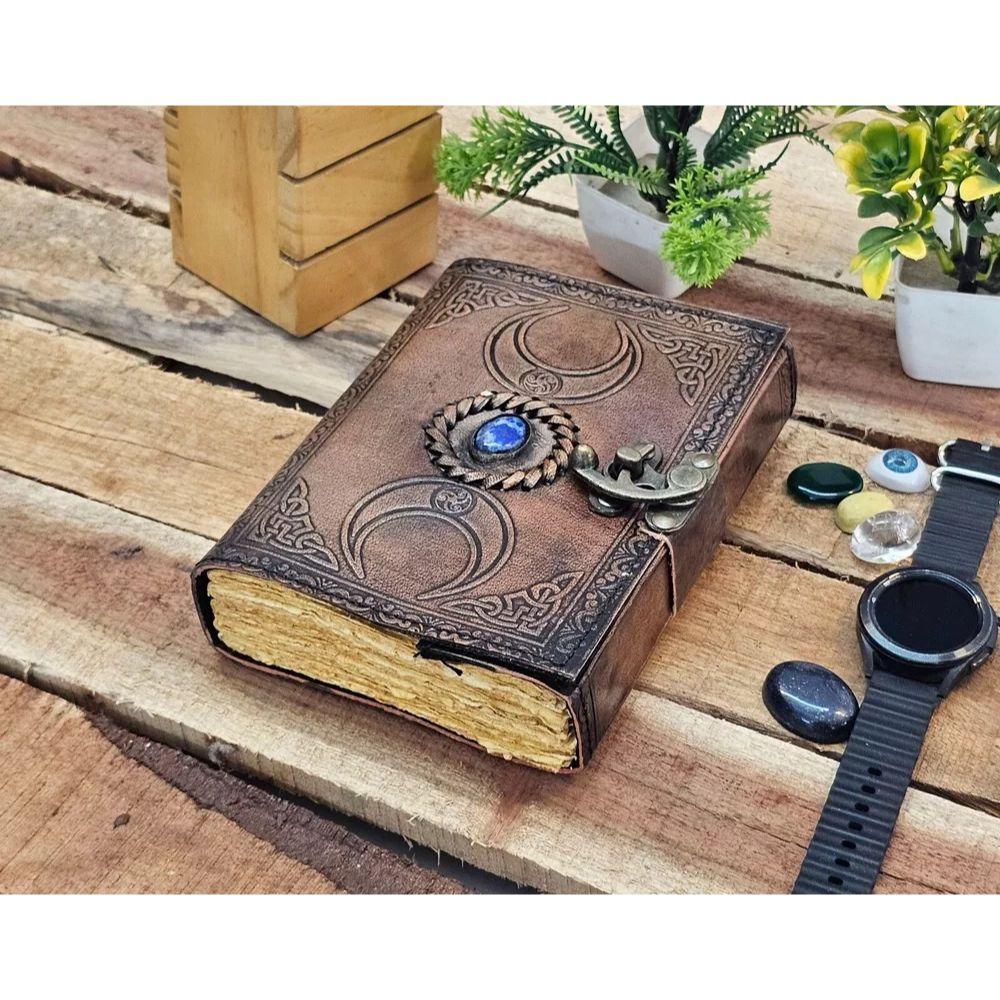 Кожаный журнал Книга заклинаний богини тройной луны книга теней Гримуар Декл