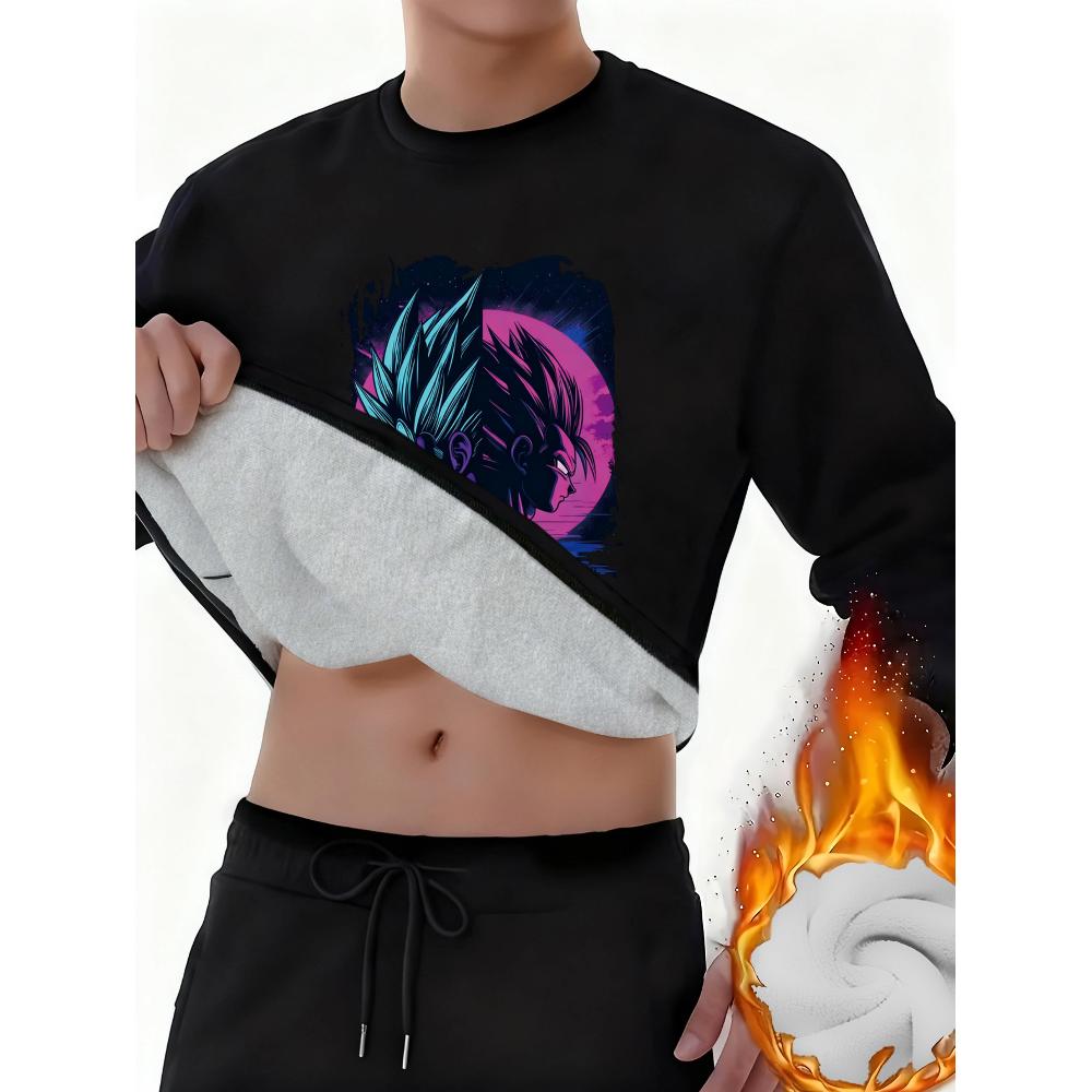 Goku Fleece-Lined Dralon Thermal Underwear, Thickened Cold-Resistant, Skin-Friendly Fitted Loungewear