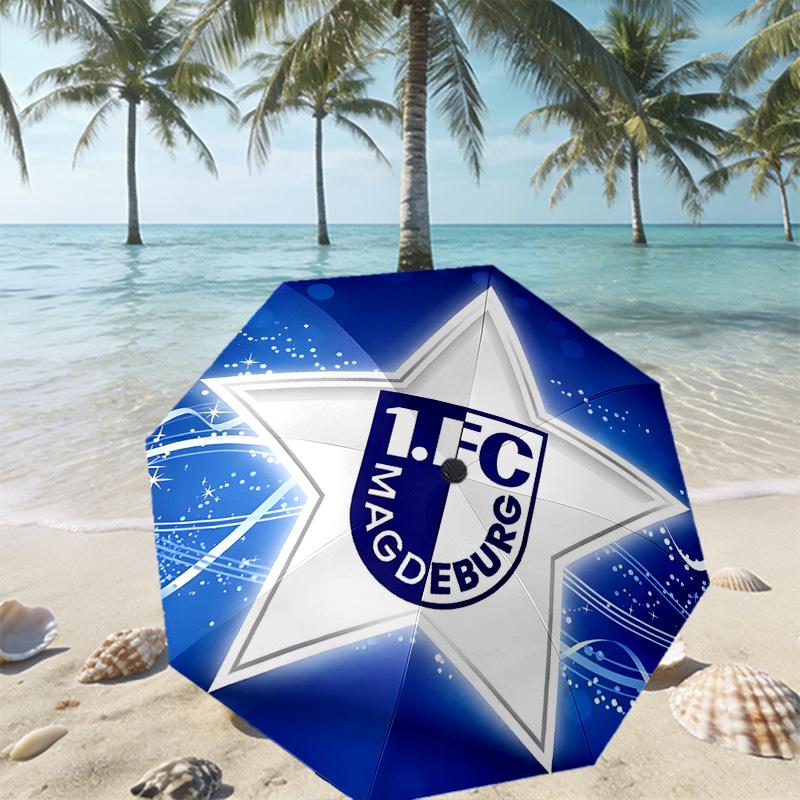 FC Magdeburg Print Umbrella Automatic Opening/ Closing - Portable Foldable Design - Daily use for Travel/Outdoor - Gift for Birthday