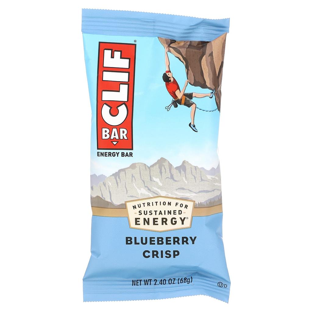 Clif Bar Energy Bar, Blueberry Crisp, 12 Bars, 2.40 Oz (68 G) Each