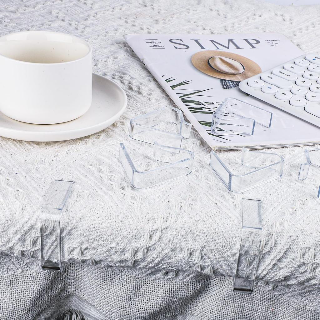 LUTER 8 шт. Пластиковые зажимы для скатерти, Прозрачные, Толщина 0,7-1,4 дюйма, Материал ABS, Зажимы для покрытия стола для дома, вечеринки, пикника, свадьбы, фуршета,