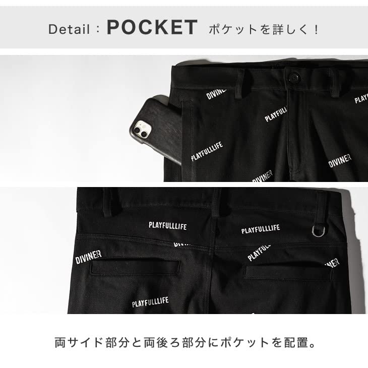 Эластичные брюки для гольфа, высококачественный дизайн, стильный спортивный функциональный узор, простой M, белый камуфляж [DIVINER GOLF] для мужчин