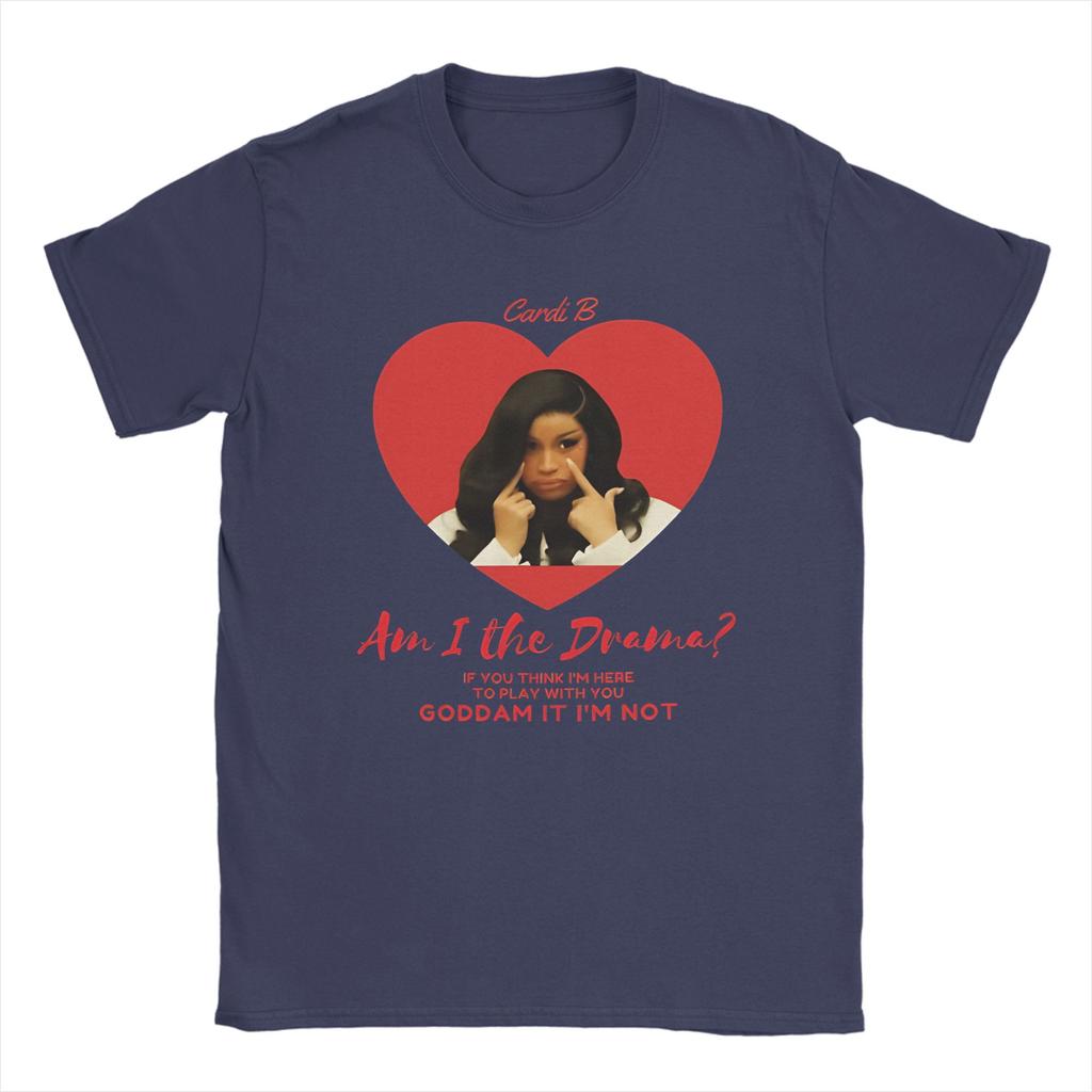 Novelty Cardi B Am I The Drama 2026 Art TShirts Unisex Crewneck Cotton T Shirt  Short Sleeve Tee Shirt Printed Tops