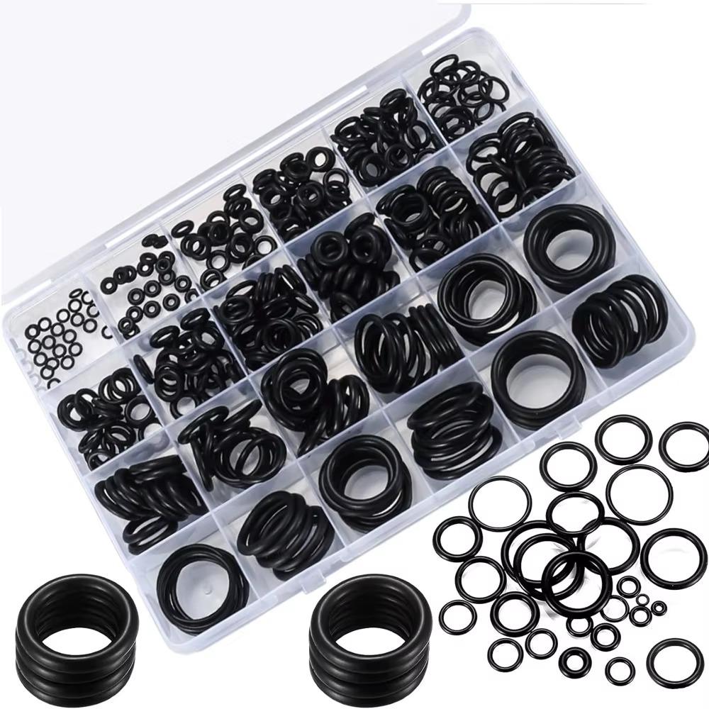 O Ring Assortment Kit Rubber Washer Orings 24 Sizes Pressure Washer O Ring Kit for Faucet Hose Car Air Gas Plumbing Sealing