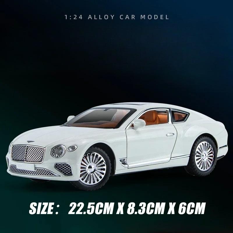 1:24 Модель Bentley Continental GT Игрушечные Машинки Сплав Литье под Давлением Амортизация Поворот Переднего Колеса Звук Свет Настольное Украшение Транспортное Средство