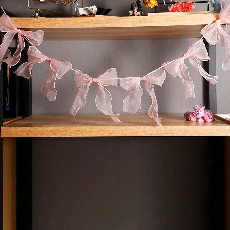 Розовый баннер с бантом, подвесной кулон, гирлянды для девочек, украшение для принцесс на день рождения, вечеринка по случаю рождения ребенка, свадебная вечеринка, фотофон