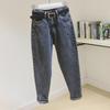 2020 Autumn/Winter High-Waist Plus Size Loose Straight Jeans for Women