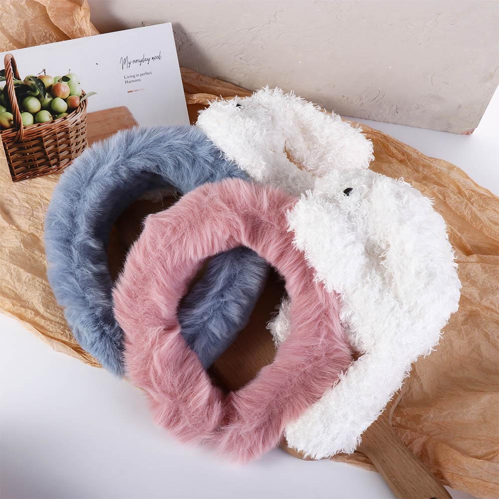 Makeup Headband Women Hair Accessories Wash Face Hair Band Cartoon Plush Headband Width Hair Hoop