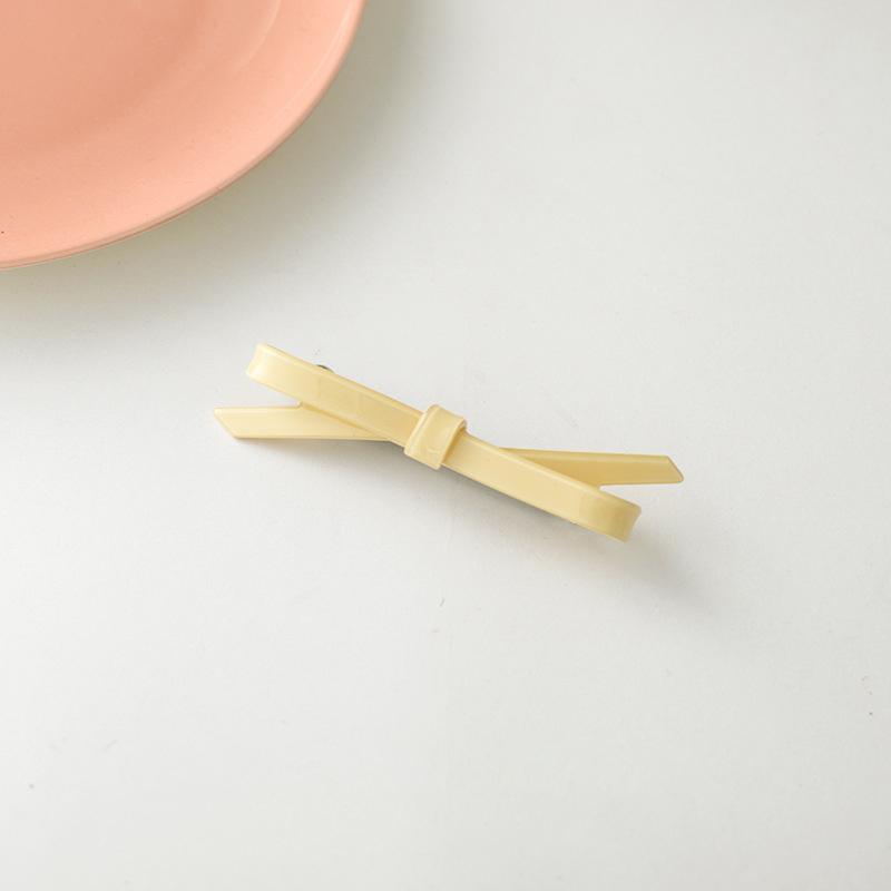 Шикарные заколки-банты для волос, однотонные акриловые заколки для волос, симпатичные простые заколки-банты, женские аксессуары для волос