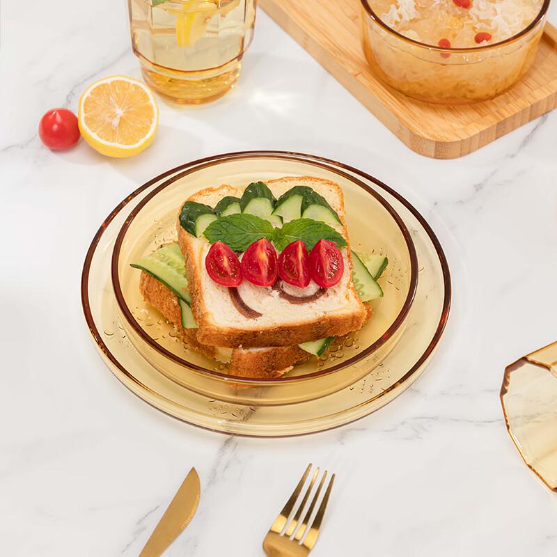 Gaotaibai Yingxue 6-Piece Borosilicate Glass Dinnerware Set
