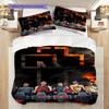 Rock Band Performance Theme Three-piece set (1 * duvet cover + 2 * pillowcase, without core) 2D Flat Soft and comfortable Bedding set