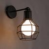 Vintage Metal Light Cage Wall Mount Lamp Shade Frame Industrial Style for Aisle Corridor Bulb Not