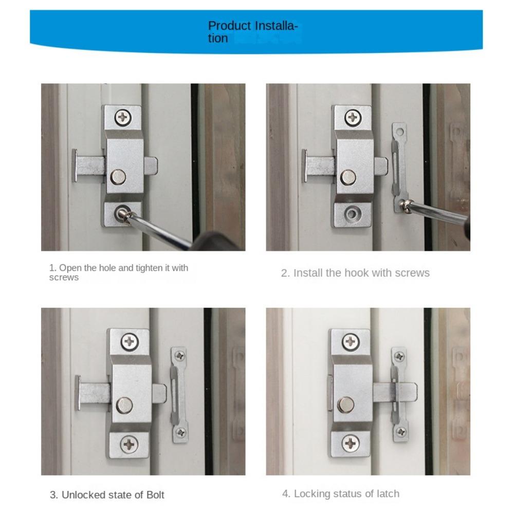 Zinc Alloy Sliding Door Latch Anti-theft Security Bolt Latch New Cabinet Buckle Door