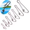 Stainless Steel Safety Pin Line Tackle Fishing Hanging Snap Fast Clip Lock Barrel Swivel Connector