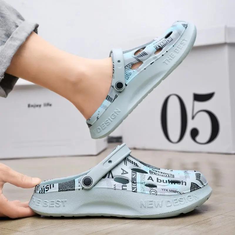 Fashion Slip-resistant Platform Slippers for Men Beach Sandals Man Casual Cheap Liquidation Rubber Designer Luxury 2024 Style Eva Shoes