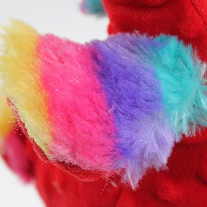 Tri-Color Rooster Plush Squeaky Rope Knot Toy for Dogs and Cats, Chew-Resistant Teething Dental Cleaning Interactive Pet Toy