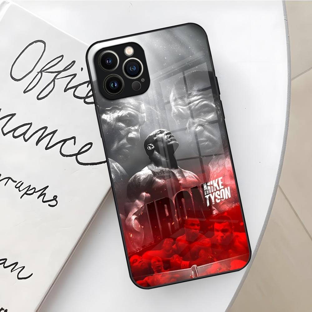 Чехол для телефона Мужской Боксер Майк Тайсон для Iphone 16 15 14 12 11 13 Pro Max Mini X Xr Xs Se 8 Puls Стеклянная Крышка