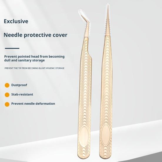 5 шт. пинцетов для наращивания ресниц из нержавеющей стали, точные прямые пинцеты с резным кончиком из волокна, профессиональные пинцеты для ресниц