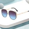 Non-polarized Steampunk Fashion Sunglasses Men Women Double Bridge Driving Large Metal Frame Sunglasses