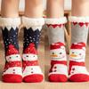 Мультяшные Рождественские Напольные Носки Бархатные Зимние Носки-Тапочки Мягкие Толстые Термоноски Зима