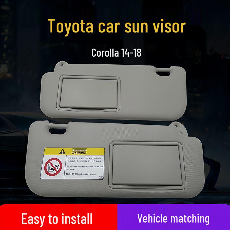 Солнцезащитный козырек для Corolla Vios 2014-2018: Козырек от солнца с зеркалом для макияжа, свето- и солнцезащитная планка