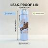 1PC Willie Nelson Cowboy Horse Print 750ml colorful plastic sports water bottle leakproof pop up lid with straw for outdoor work home use