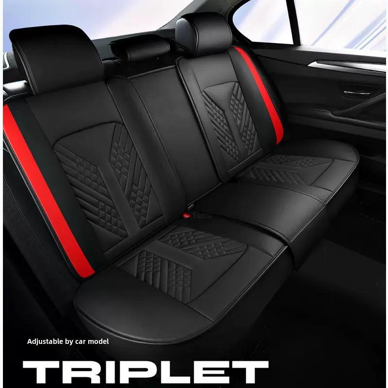 Стильные универсальные подушки для автомобильных сидений в черном и белом цвете, роскошные кожаные чехлы на все времена года