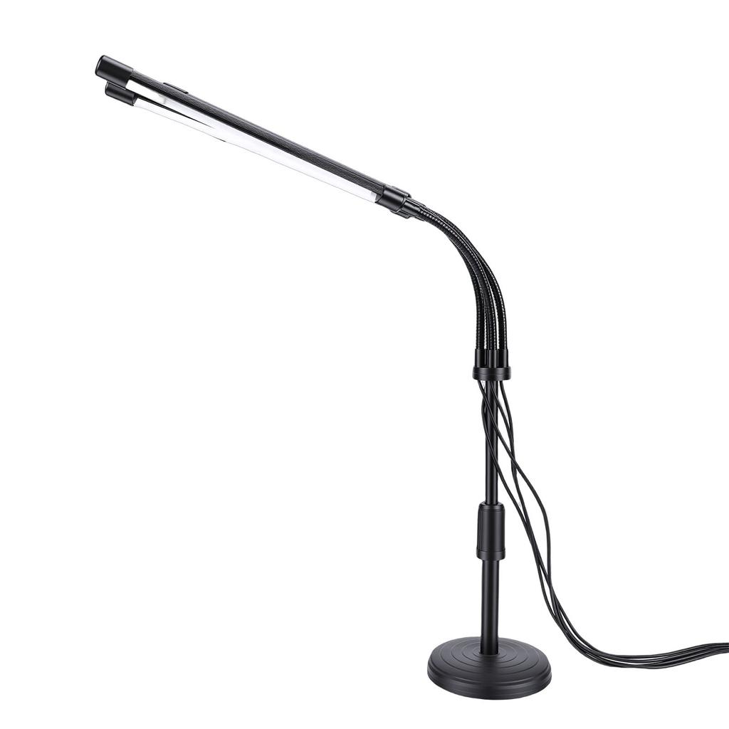 Светодиодная лампа для растений Grow Lights, 4 головки, красный, синий, желтый, полный спектр, с авто включением/выключением, на гибкой ножке, для комнатных растений