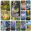 Чехол для телефона Claude Monet Garden Lotus Bridge для iPhone 2020se 6s 7 8 plus x 10 XR XS 11 12 13 mini pro MAX, черная задняя крышка из ТПУ