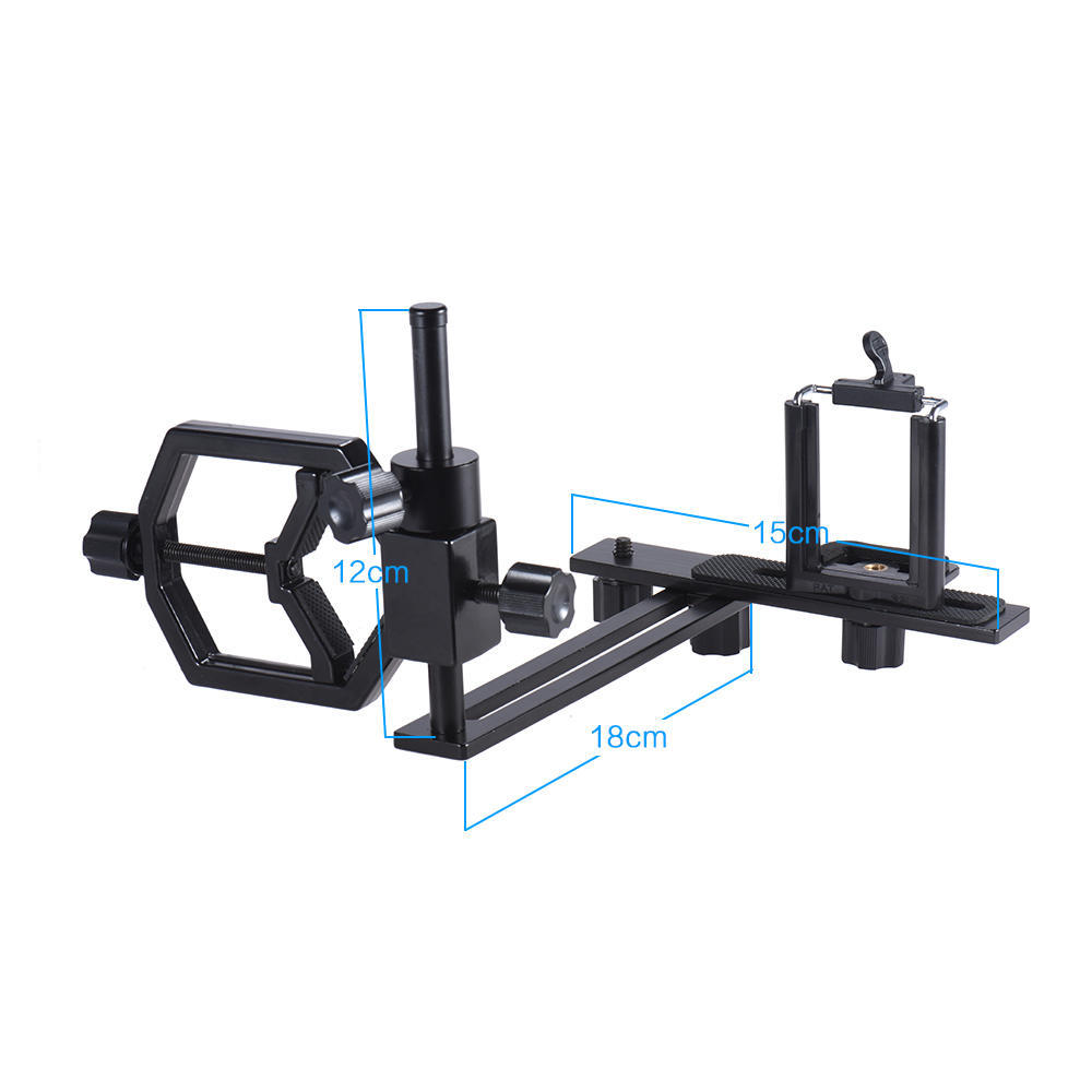 Universal Metal Telescope Phone Digital Camera Mount Adapter Bracket Smartphone Holder Clip for Monocular Spotting Scope Microscope Telephoto Lens fo