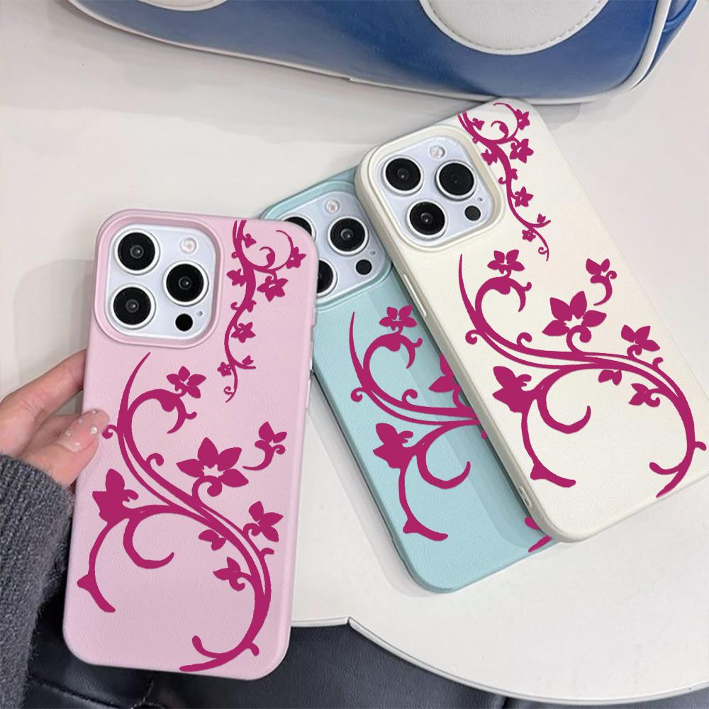 Чехол для телефона с цветочным рисунком для IPhone 17 16 15 Plus 14 13 12 11 Pro Max 17E Air 16e Ударопрочный задний чехол Coque