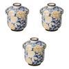 Set of 3 Arabesque Steaming Bowls X Cm Mini Steaming Reinforced Setomonohonpo (Small) [6.5 8.5 (150cc)] Bowls, Porcelain,