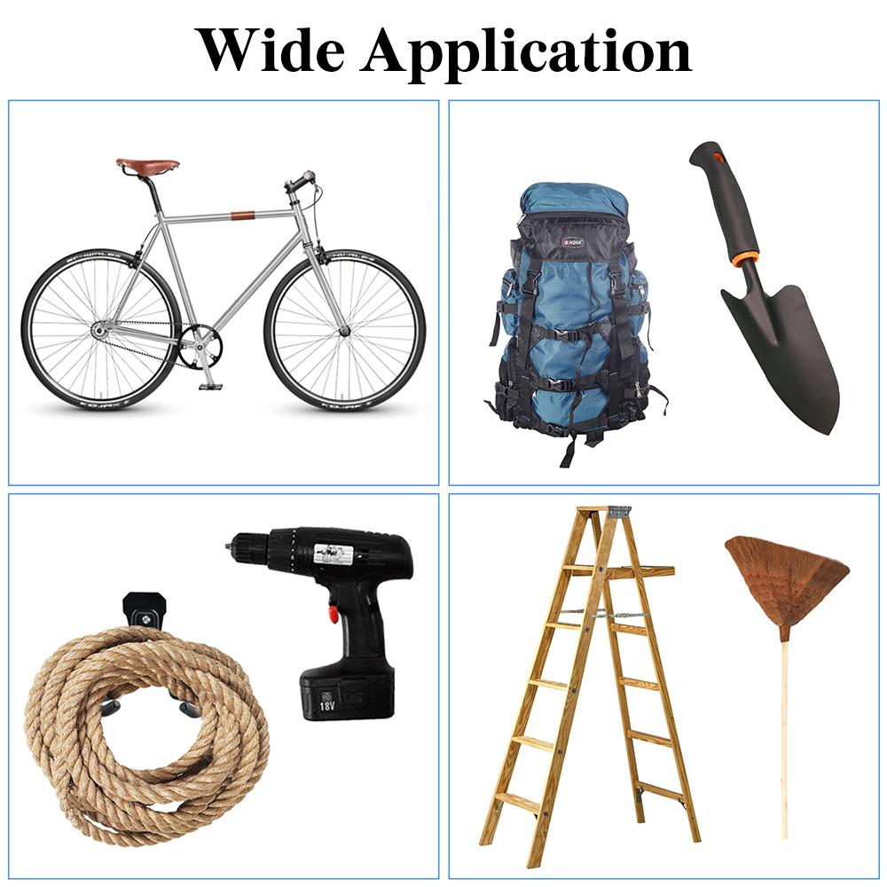 Крючки для гаражных стен, черные, для триммера, для органайзеров и хранения инструментов в гараже