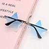 For Women & Men Pentagram Eyewear Party Glasses Sun Glasses Star Shape Rimless Sunglasses