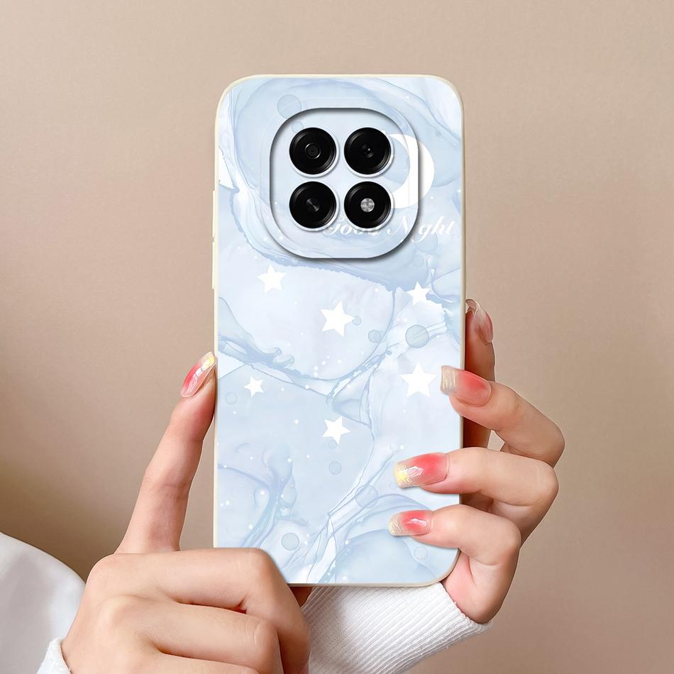 Чехол для телефона Oppo A5 Pro 5G Милый мультяшный задний чехол для Oppo A 5 2025 Полная защита Мягкий жидкий силикон Ударопрочный корпус