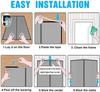 Tool-free Magnetic Door Mosquito Net Summer Anti Bug Fly Door Curtains Mesh Automatic Closing Door Screen Magic Mesh Kitchen Screen