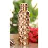 Copper Water Bottle – 1000 ML, Mirror Shine Finish, Lacquer Coated Diamond Design, Ayurvedic Pure Copper Bottle Set of 1