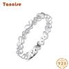 Tancise Classic 925 Sterling Silver  Zircon Ring Ladies Jewelry Wedding Promise Party Gift