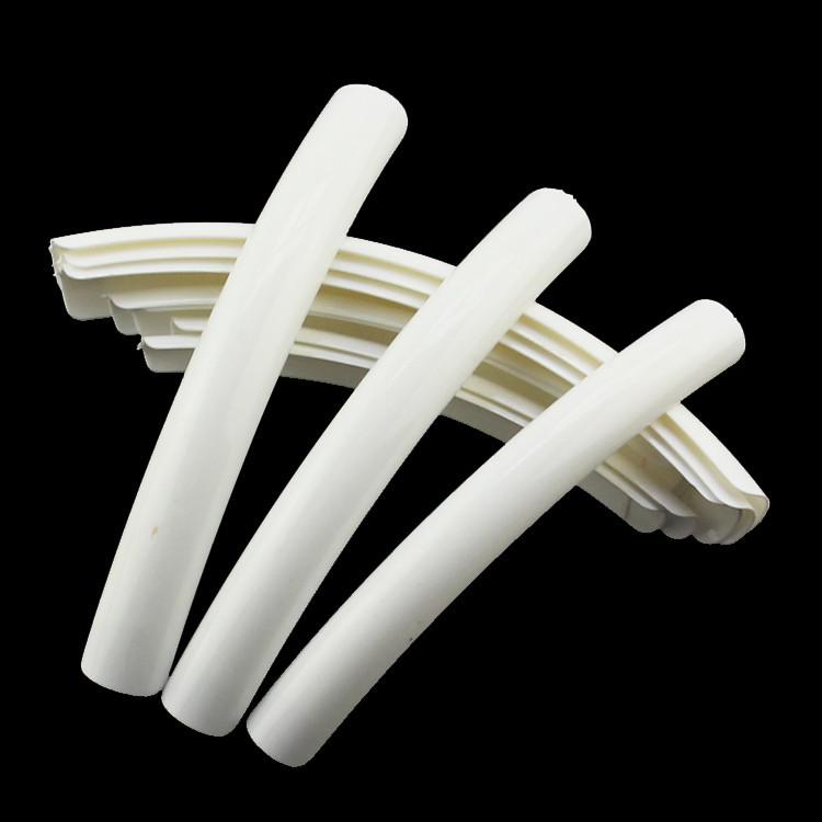 10Pcs/pack Half Well Full Cover White Natural Long Nail Tips Tool Acrylic UV Gel French False Nails
